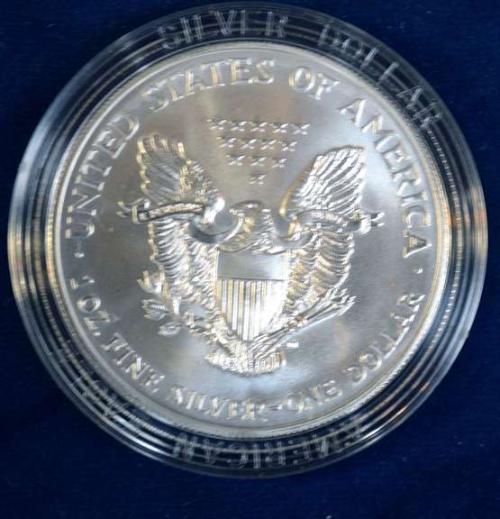 1996 BU SILVER EAGLE IN CAPSUL & BOX