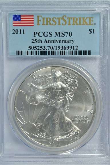 Flawless PCGS MS70 25th Anniv First Strike $1 Eagle