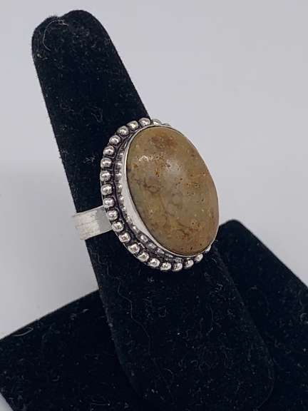 Gorgeous Natural Gemstone & Silver Cocktail Ring