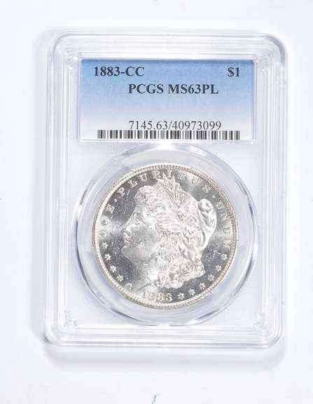 MS63 PL 1883-CC Morgan Silver Dollar - Graded PCGS
