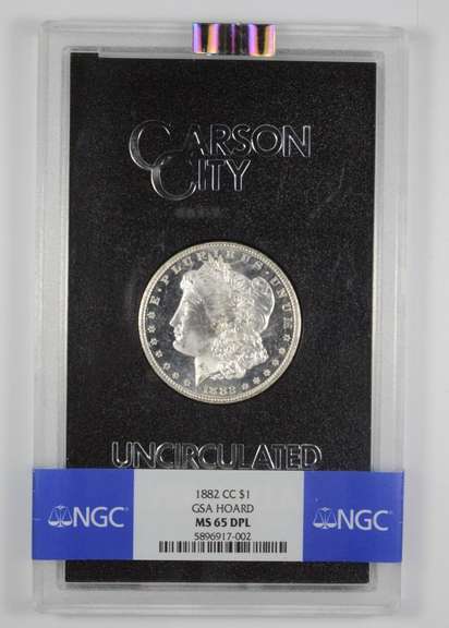 MS65 DPL 1882-CC Morgan Silver Dollar - GSA Hoard - Graded NGC