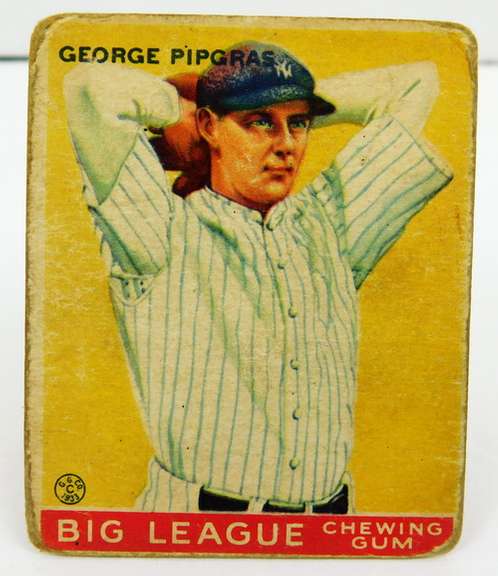 1933 George Pipgras, Yankees Goudey Gum Baseball Card