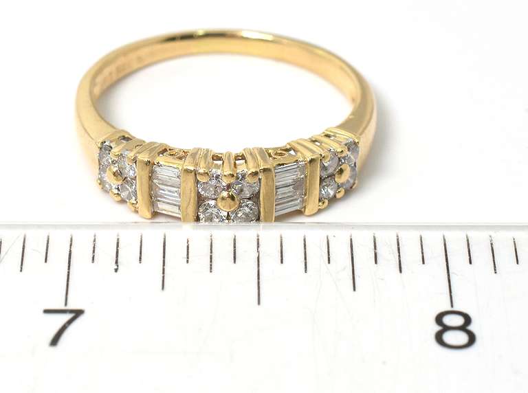 Shiny Diamond Band Ring in 14KT Yellow Gold