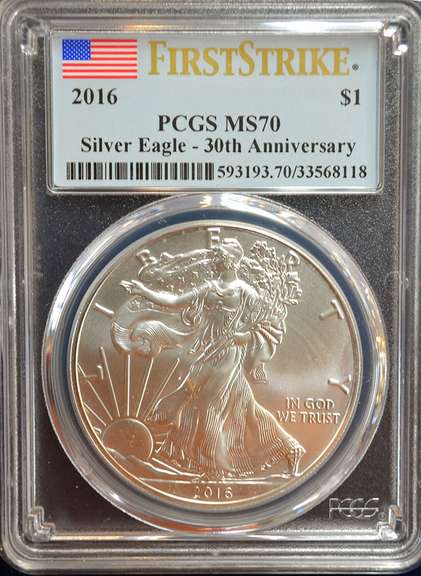 2016 Sliver Eagle PCGS MS70 First Strike