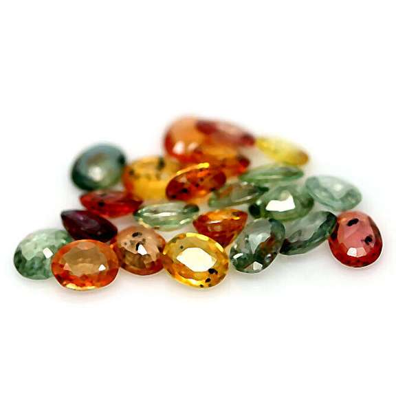 Heated only! 7.96ct fancy color Sapphire set