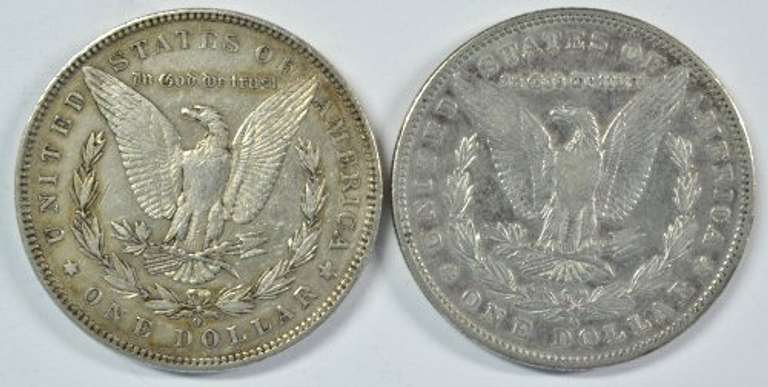Nicer 1879-O & 1880-O Morgan Silver Dollars