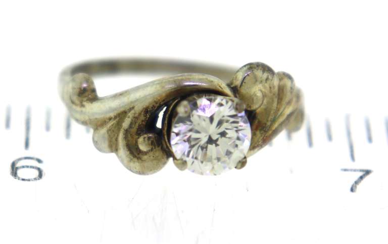 Sterling Silver Solitaire Ring