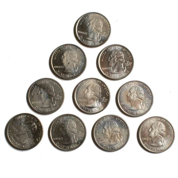 10 Enamel State Quarters