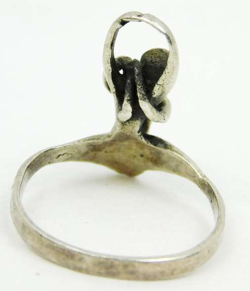 Vintage Handmade Sterling Silver Erotica Ring. Size 7