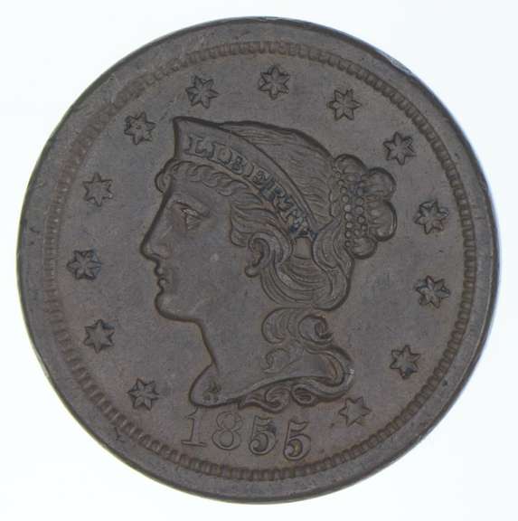 1855 Braided Hair Large Cent