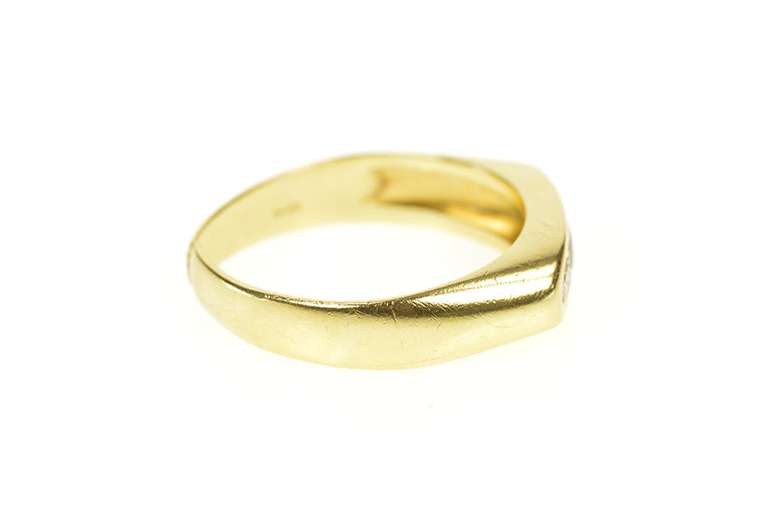 18K Yellow Gold 0.37 Ctw Natural Sapphire Diamond Accent Ring