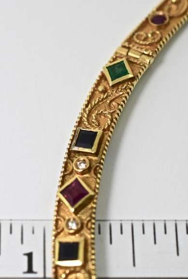 Fabulous Byzantine-Inspired Multi-Stone 18K Necklace