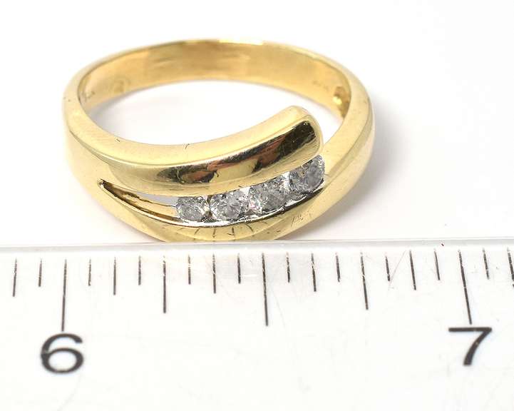 Sparkling Diamond Wrap Ring in 14KT Yellow Gold