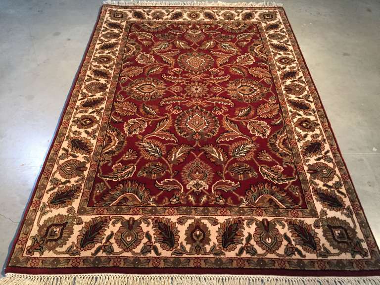 HAND KNOTTED JAIPUR RUG 4.2x6.2