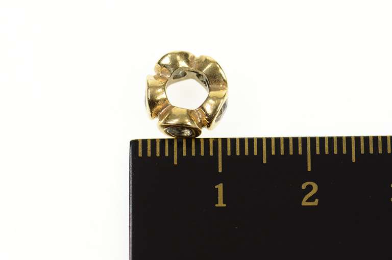 14K Yellow Gold Pandora Lights Aquamarine Spacer Retired Charm/Pendant