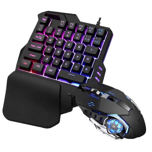 Mini One-Handed Gaming Keyboard RGB Led Backlit