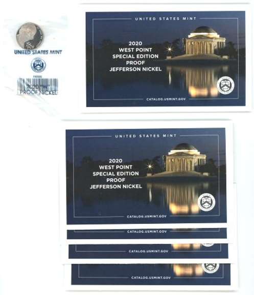 5 2020 Jefferson Nickel Special Edition WEST POINT PRF