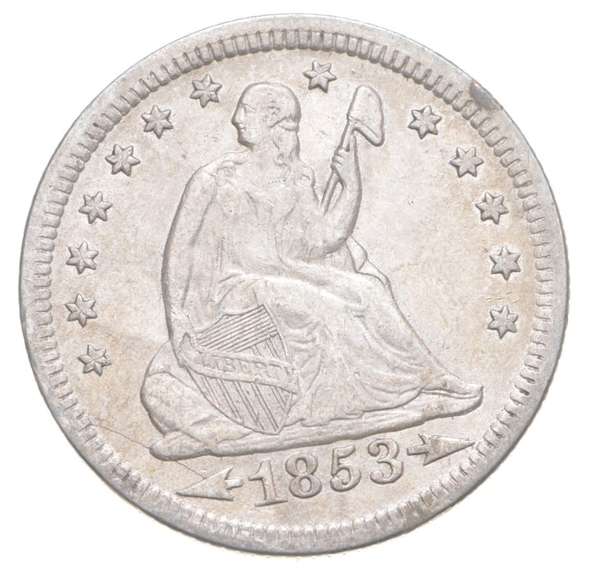 1853 Seated Liberty Quarter