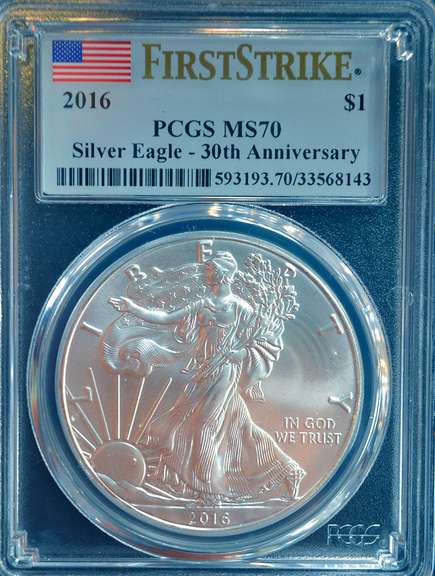 2016 Sliver Eagle PCGS MS70 First Strike