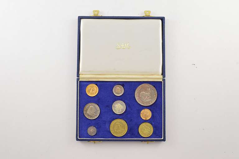 1964 South Africa 9 Coin Mint Set Box