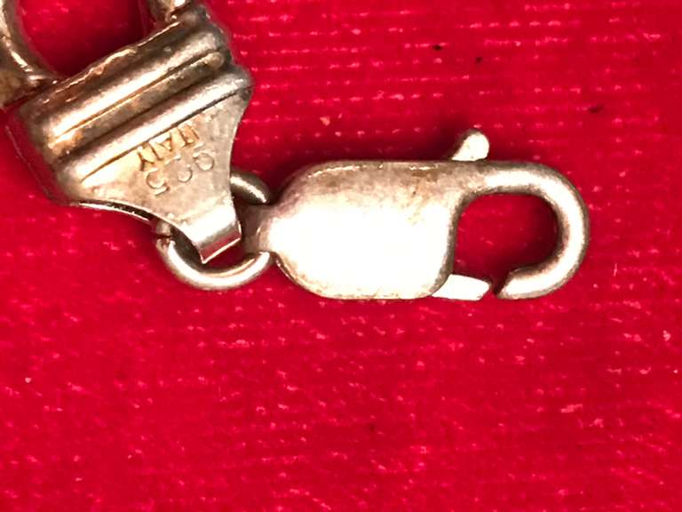 Gents sterling silver Figaro bracelet