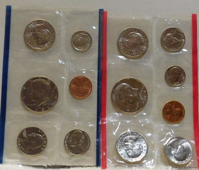 1981 Mint (Unc) Set, w/3 SBA Dols.