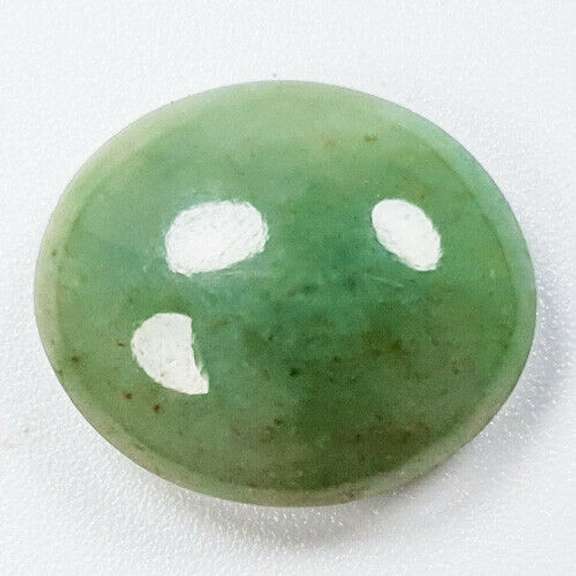 High luster 6.75ct mossy green Jadite Jade cabochon