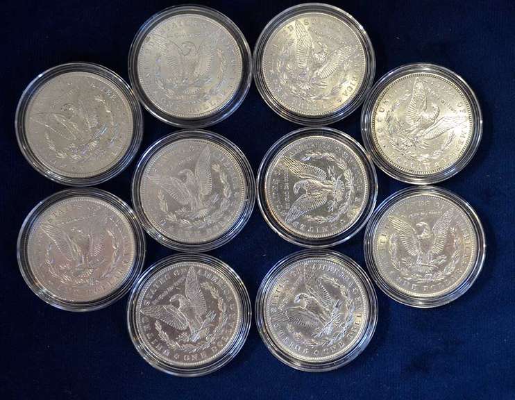 Lot Of 10 AU Plus Morgan Dollar