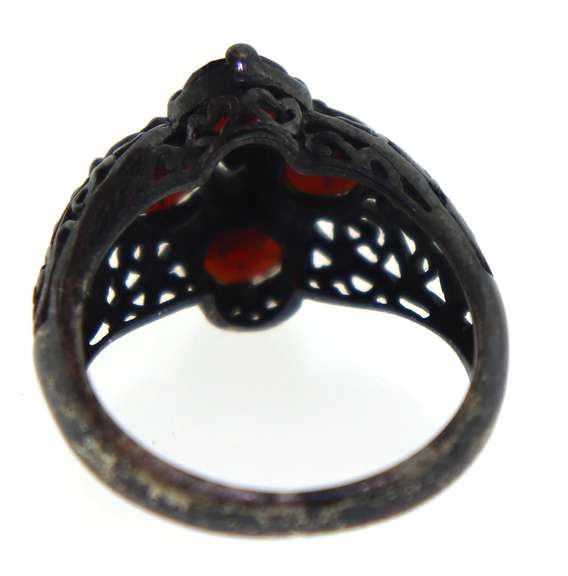 Sterling Silver Red Spinel Ring