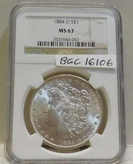 1884-O Morgan Dol NGC MS-63
