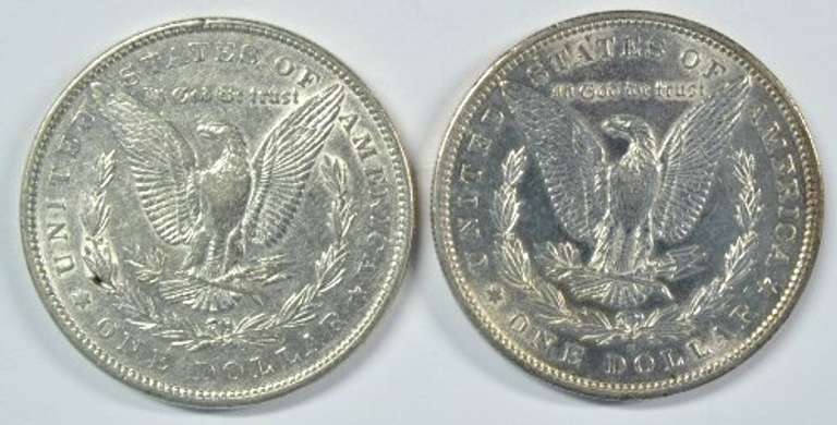 Real nice 1879 and 1890-S Morgan Silver Dollars