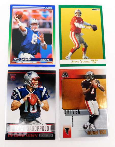 4 NFL Quarterback Football Cards