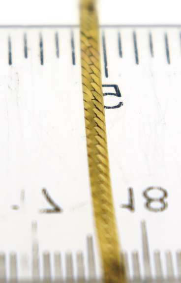 Vintage 14K Yellow Gold Flat Snake Chain