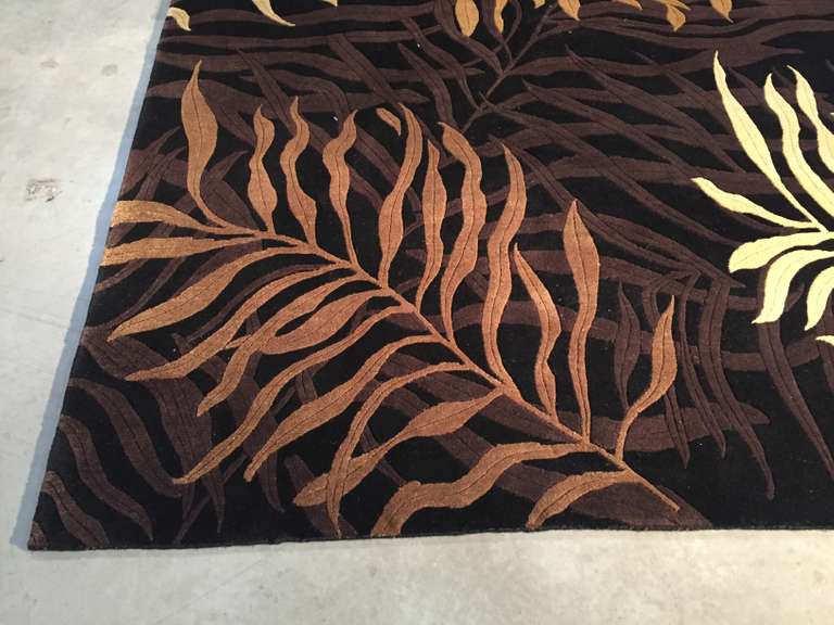 MODERN HAND KNOTTED CARVED WOOL RUG 5.7x8.5