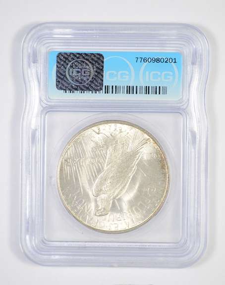 MS64 1935-S Peace Silver Dollar - Graded ICG