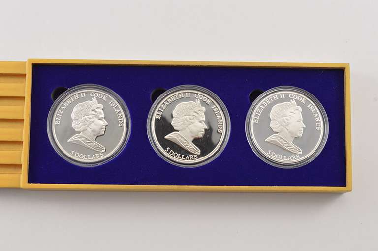 2011 Cook Islands $5 Terminator 25g .925 Silver 3 Coin Set Box & COA