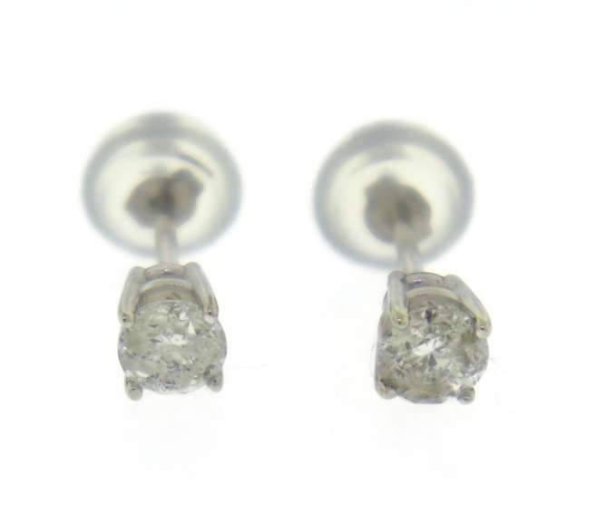 Elegant White Gold .40ctw Diamond Earrings