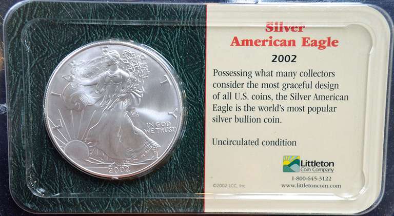 2002 Silver Eagle in Holder