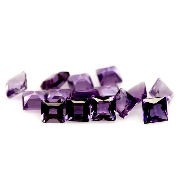 Amazing 4.57ct matched bright purple Amethyst set