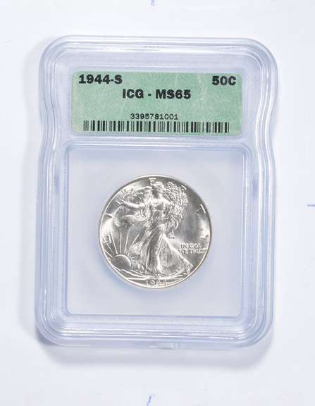 MS65 1944-S Walking Liberty Half Dollar - Graded ICG