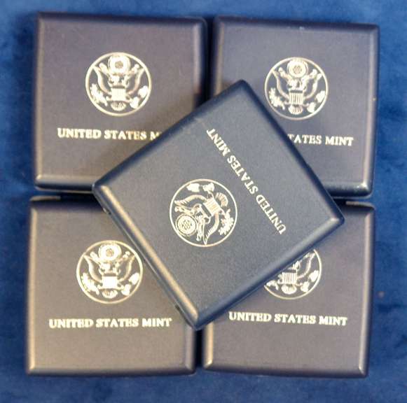 5 1999  PROOF SUSAN B. ANTHONY DOLLARS IN ORIGINAL BOX