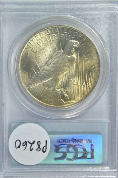 Great Gem BU 1923 Peace Silver Dollar. PCGS MS65