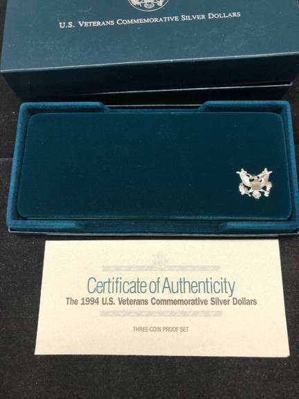 1994 VETERANS  Commem $ 3 Coin Set, OGP