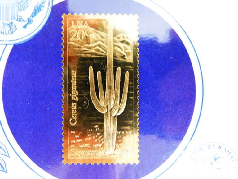 4 1st Day Covers & 23KT Replica Stamps