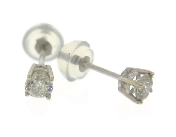 Elegant White Gold .40ctw Diamond Earrings
