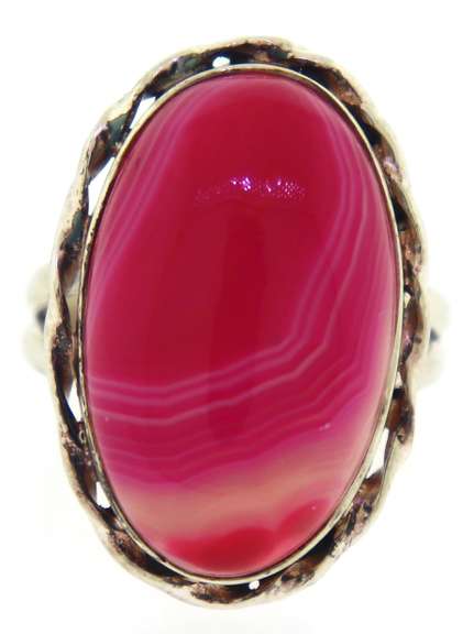 Sterling Silver Pink Gemstone Ring