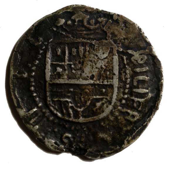 Phillip 111 1578-1621 4 Real  Shipwreck  Silver Cobb