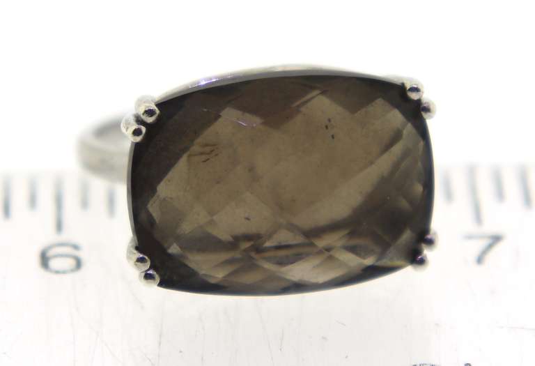 Sterling Silver Smokey Quartz Ring