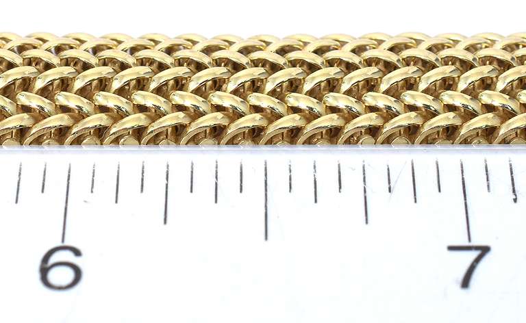 Heavy Woven Bracelet in 14KT Yellow Gold