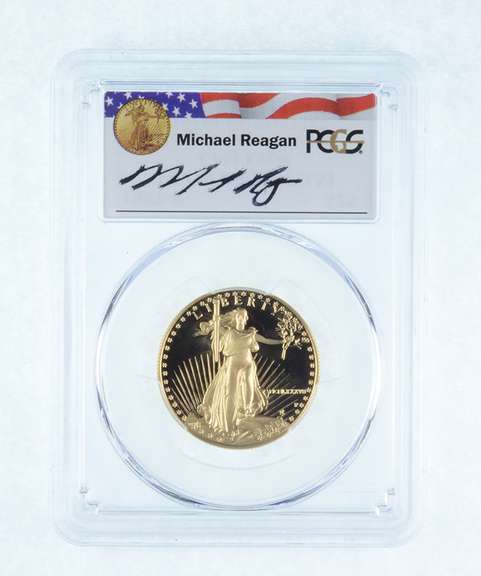 PR69DCAM 1987-P $25 American Gold Eagle 1/2 Oz Fine Gold Reagan - PCGS
